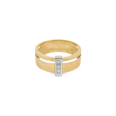 Bague Clozeau en or jaune et diamants