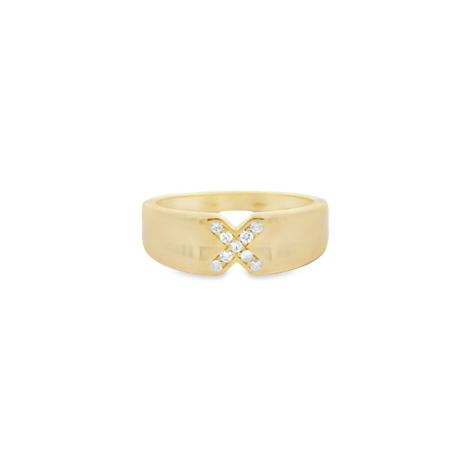 Bague Clozeau en or jaune et diamants