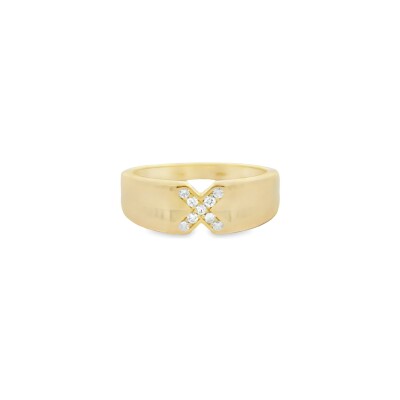 Bague Clozeau en or jaune et diamants