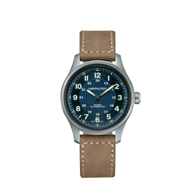 Montre Hamilton Khaki Field Titanium Bleue H70545540