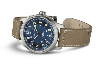 Montre Hamilton Khaki Field Titanium Bleue H70545540