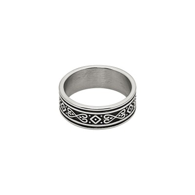 Bague Rochet TALISMAN 8mm en acier poli, taille 62
