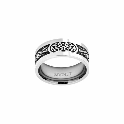 Bague Rochet Talisman 9mm en acier taille 62