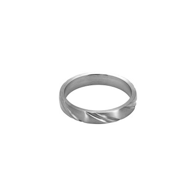 Bague Rochet DEAR 4mm en acier satiné, taille 60