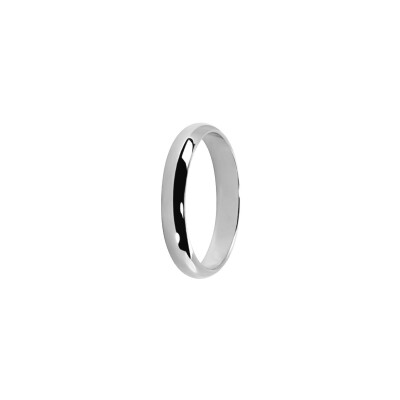 Alliance Classique Demi-Jonc Allégé en platine, largeur 3.5mm