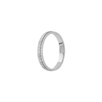 Alliance en or blanc et platine, 3mm