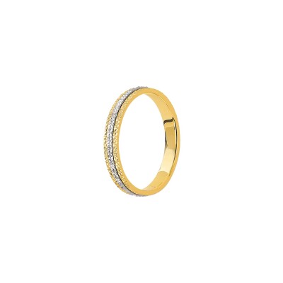 Alliance en or jaune et platine, 3mm