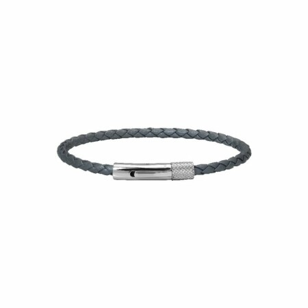 Bracelet Rochet Driver en acier et cuir