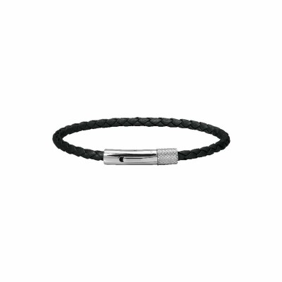 Bracelet Rochet Driver en acier et cuir