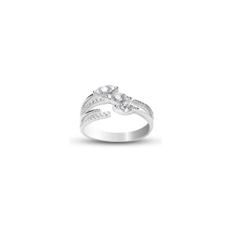 Bague Raynal Asymétrique en or blanc et diamants