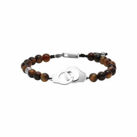 Bracelet Rochet Talisman en acier et œil de tigre