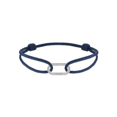 Bracelet Rochet GRAND LARGE en acier satiné et coton