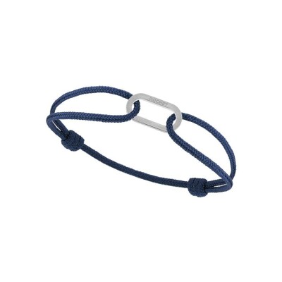 Bracelet Rochet GRAND LARGE en acier satiné et coton