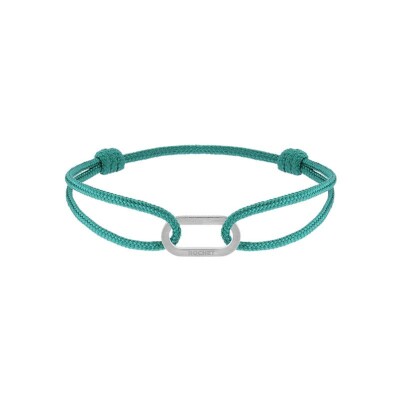 Bracelet Rochet GRAND LARGE en acier satiné et coton