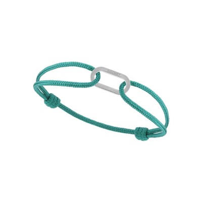 Bracelet Rochet GRAND LARGE en acier satiné et coton