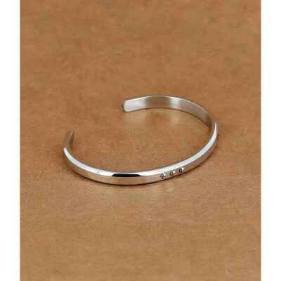 Bracelet jonc Zag Thierry en acier