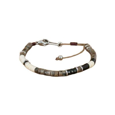 Bracelet Zag Silver en acier, Gris