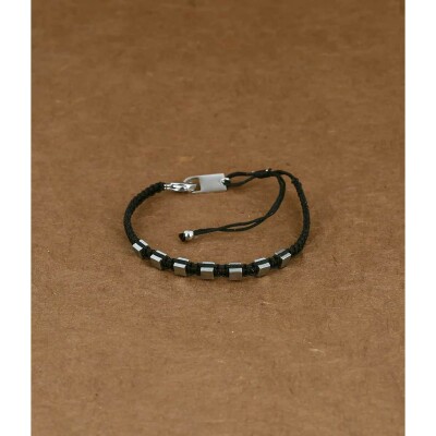 Bracelet cordon Zag Ralph en acier et textile