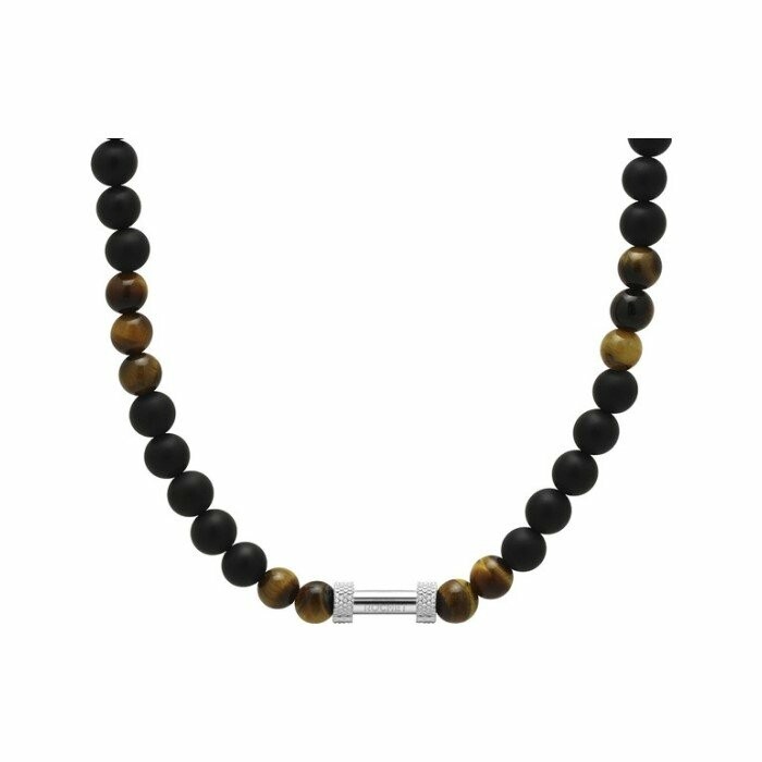 Collier Rochet Zen en acier et oeil de tigre