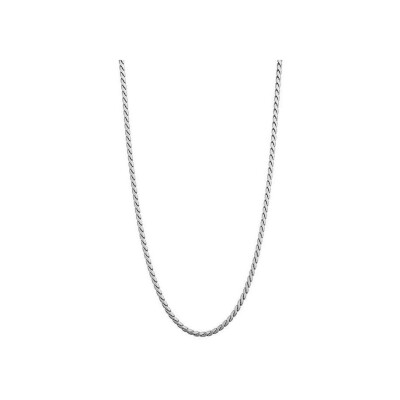 Collier Rochet COBRA 3.2mm maille serpent en acier satiné, taille 50cm
