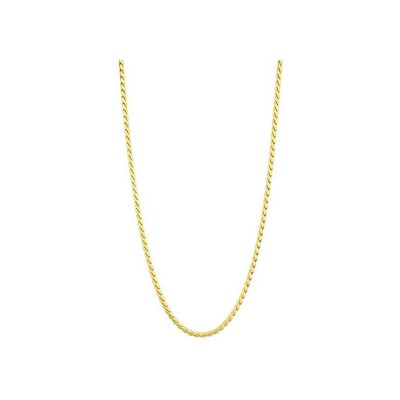 Collier Rochet FIGARO 5mm en acier et PVD doré, taille 50cm