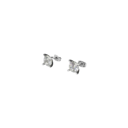 Boucles d'oreilles Isabelle Barrier en acier et oxydes de zirconium