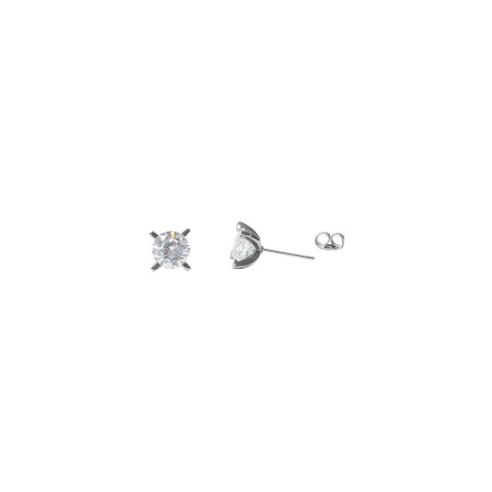 Boucles d'oreilles Isabelle Barrier en acier et oxydes de zirconium