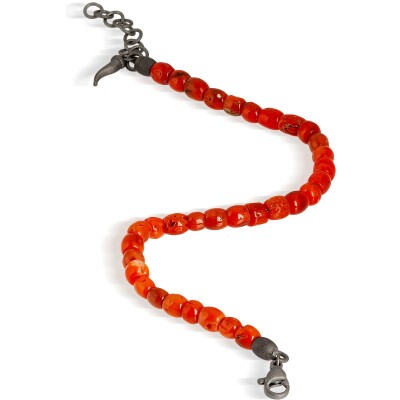 Bracelet Mano J en titane et corail
