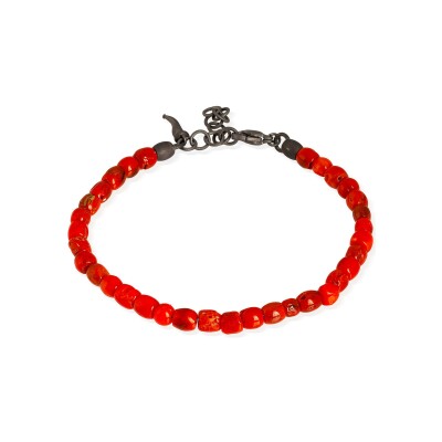Bracelet Mano J en titane et corail