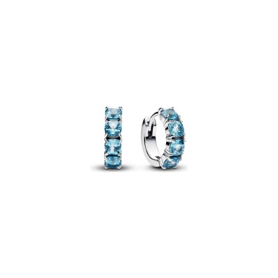Boucles d'oreilles créoles Pandora en argent