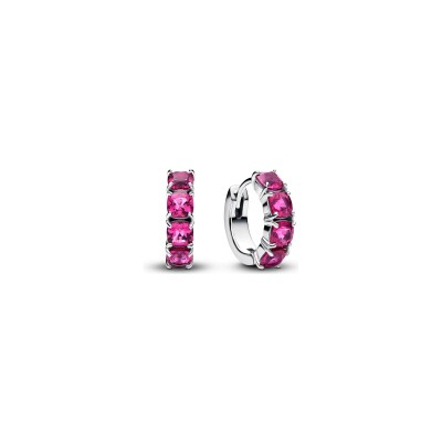 Boucles d'oreilles créoles Pandora en argent