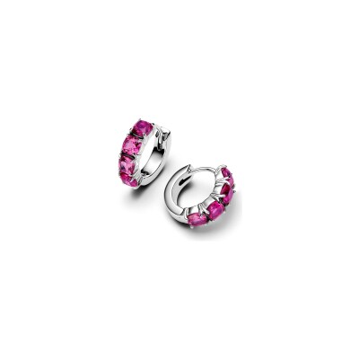 Boucles d'oreilles créoles Pandora en argent