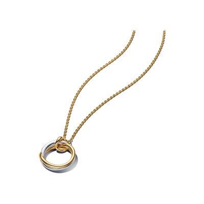 Collier Pandora en métal doré et argent