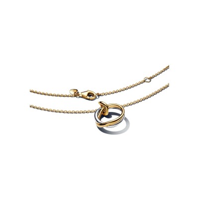 Collier Pandora en métal doré et argent