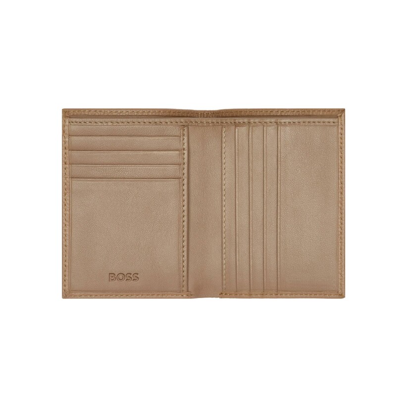 Porte-cartes Boss 8cc en cuir camel