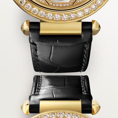 Montre Joaillière Panthère de Cartier 41mm, mouvement manuel, or jaune , diamants, bracelets cuirs interchangeables