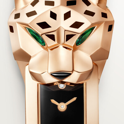 La Panthère de Cartier Watch, Quartz movement, rose gold, tsavorites, lacquer