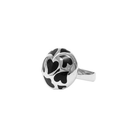 Bague Isabelle Barrier en acier et résine, taille 52