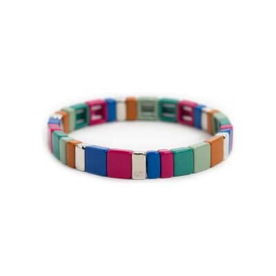 Bracelet Simone à Bordeaux Hubba en métal emaillé silver bergamotte