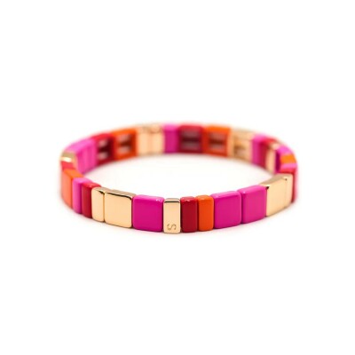 Bracelet Simone à Bordeaux Hubba en métal émaillé multicolore