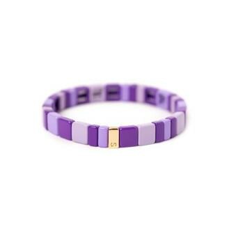 Bracelet Simone à Bordeaux HUBBA en métal émaillé multi violet