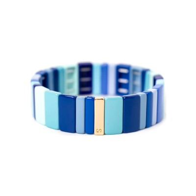 Bracelet Simone à Bordeaux Hubba en métal émaillé bleu