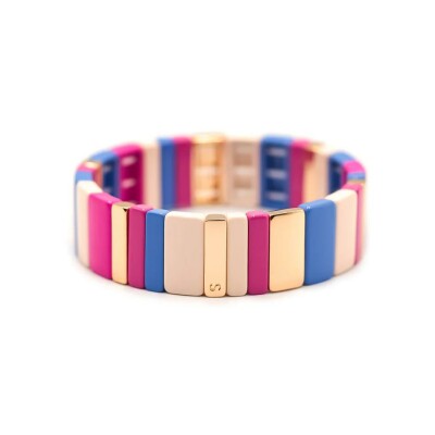 Bracelet Simone à Bordeaux Hubba en métal émaillé multicolore