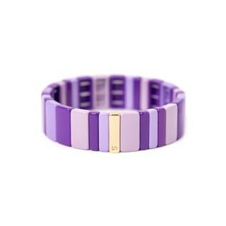 Bracelet Simone à Bordeaux HUBBA en métal émaillé multi violet