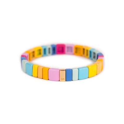 Bracelet Simone à Bordeaux Hubba Guinguette en métal doré émaillé