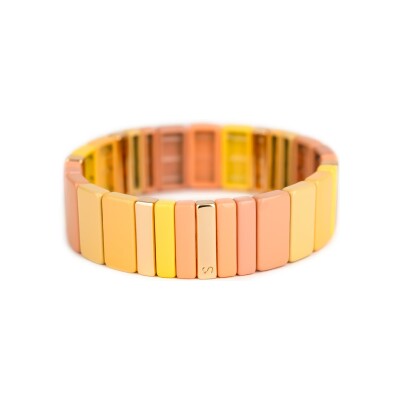 Bracelet Simone à Bordeaux Hubba Maxi Amourette en métal doré émaillé