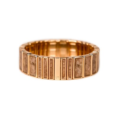 Bracelet Simone à Bordeaux Hubba Maxi Carrara Moccha en métal doré émaillé serti