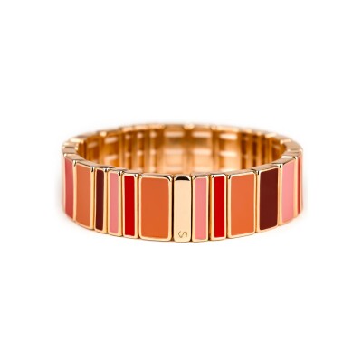 Bracelet Simone à Bordeaux Hubba Maxi Pont des Arts en métal doré émaillé serti