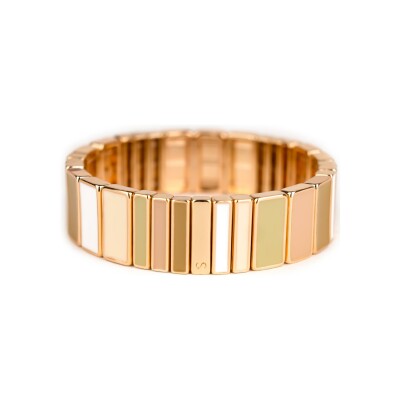 Bracelet Simone à Bordeaux Hubba Maxi Siesta en métal doré émaillé serti