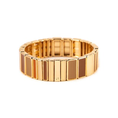 Bracelet Simone à Bordeaux Hubba Maxi Serti Trésor en métal doré émaillé serti
